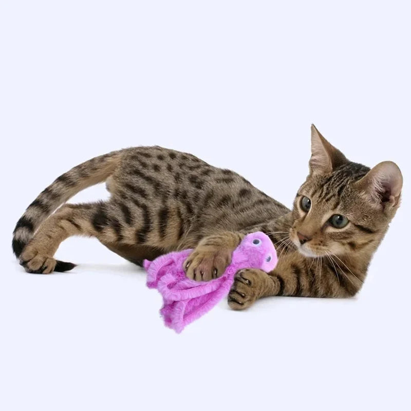 Cat Toy Cute Octopus Plush Toy Bite Resistant Teeth Interactive Play Pet Supplies Cat Dog Toys Octopus