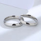 Buyee 925 Sterling Silver Couples Ring Sets Light Polishing Simple Ring Finger for Woman Man Classic Wedding Fine Jewelry Circle