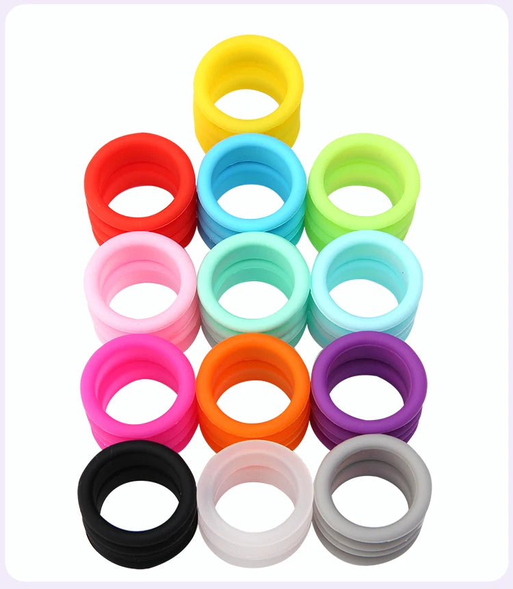 Fenice 10/20/50 PCS Silicone Finger Rings for Cat Dog Hair Scissors Imported Soft Ring for All Size Pet Scissors