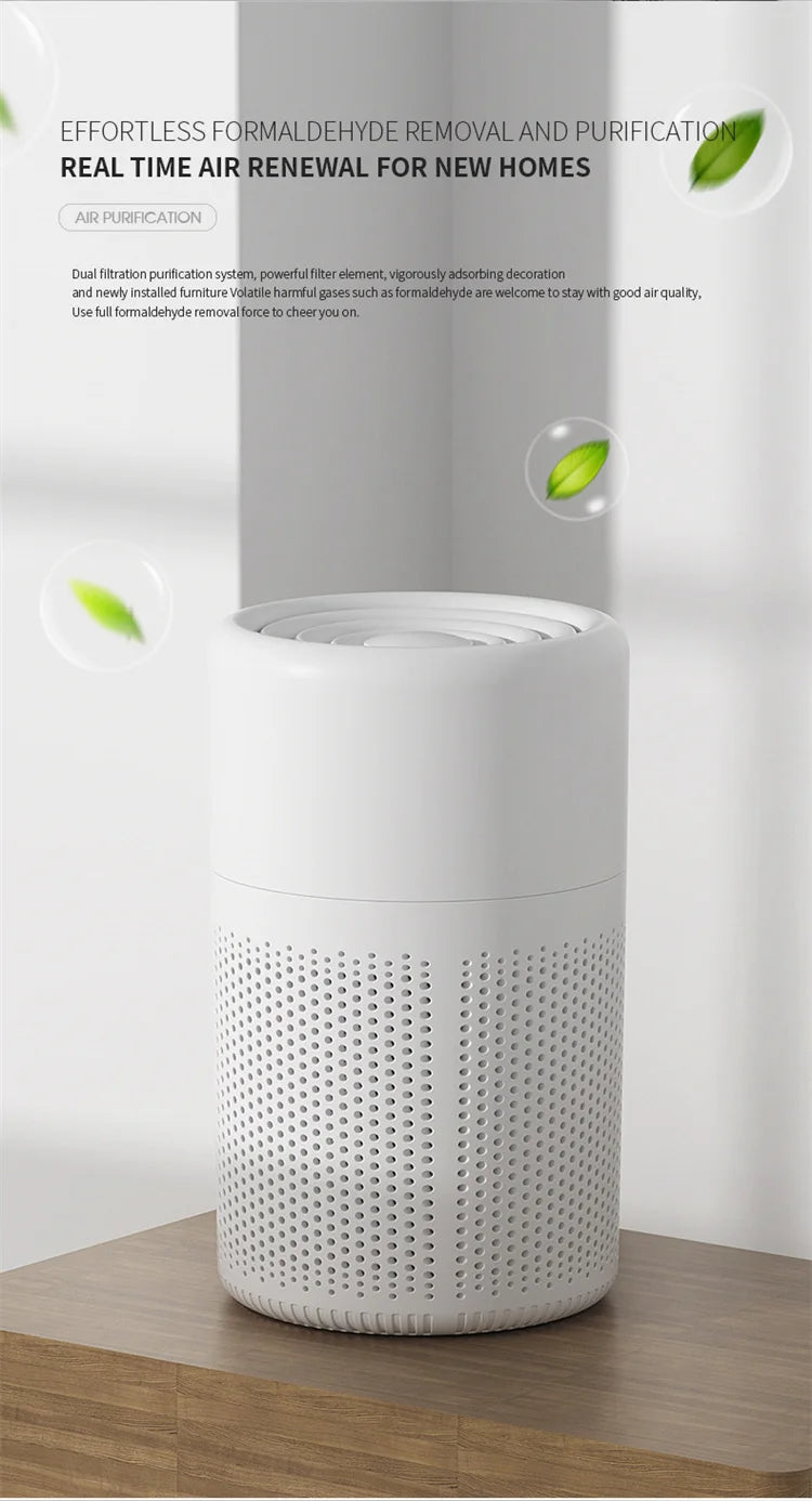 Xiaomi Youpin New Desktop Air Purifier Filter Negative Ion Purification Sterilization Deodorizing Portable Car Freshener Home