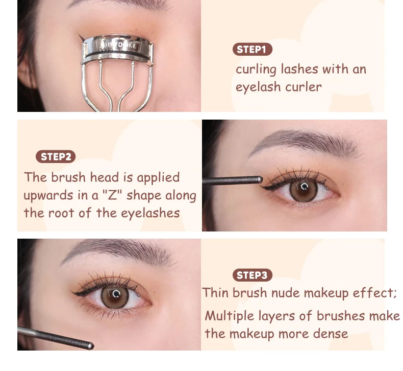 Judydoll Three-dimensional Lengthening Curling Thick Metal Small Steel Tube Mascara Non-Smudging Mascara Eye Makeup