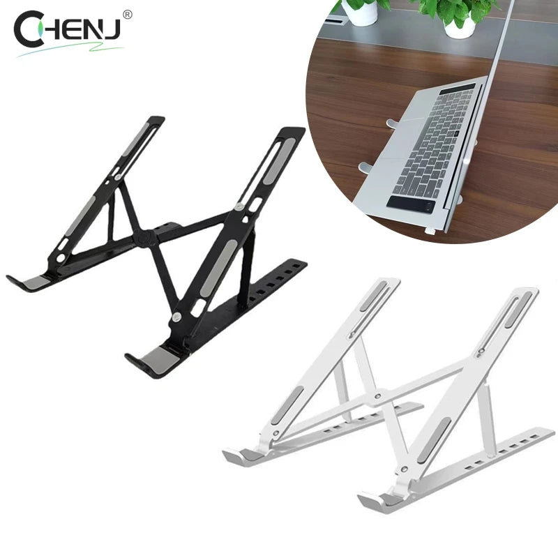 1pcs Foldable Laptop Stand Holder Portable Notebook Support Base Adjustable Riser Cooling Bracket Laptop Cooler Accessories