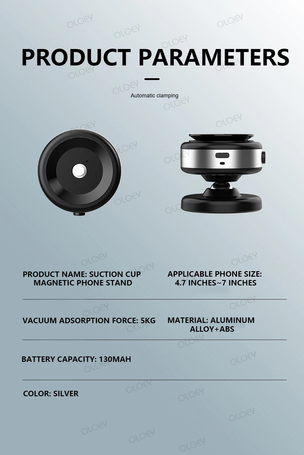 360°旋转真空车载支架适用于iPhone三星小米磁力车载真空手机支架