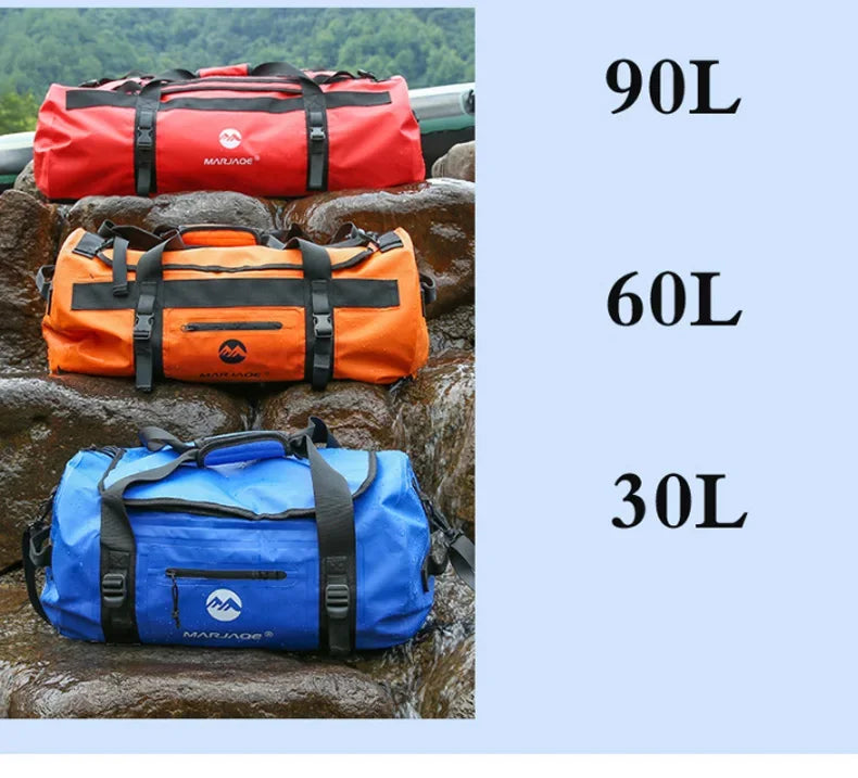 Large Capacity Travel Luggage Handbag 30L 60L 90L Storage Bags for Hiking Camping Waterproof Duffel Bag Weekender Tote XA330Y+