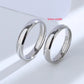 Buyee 925 Sterling Silver Couples Ring Sets Light Polishing Simple Ring for Woman Man Classic Wedding Fine Jewelry Circle