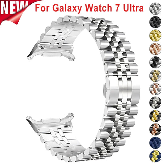 Quick Fit Stainless Steel Metal Strap for Samsung Galaxy Watch 7 Ultra 47mm Business Bracelet for Galaxy Watch 7 Ultra Wristband