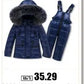 Children Clothing Set Hooded Parka Boy Baby Overalls toddler Girl Clothes Winter Warm Down Jacket Kids dinosaur Coat Snowsuit