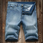 Summer Shorts Jeans Men Denim Pants Stretch Dark Blue Fashion Design Men's Jeans Slim Straight Male Short Jeans Hombre