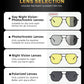 CLLOIO Anti-glare Day Night Vision Glasses Men Women Polarized Driving Sun Glasses Square Aluminum Photochromic Sunglasses UV400