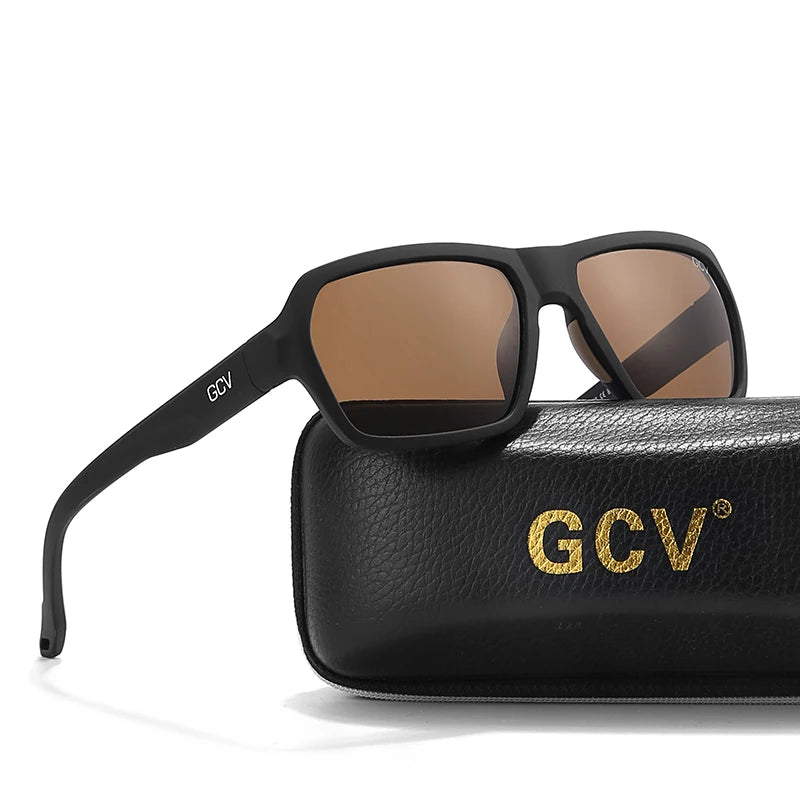 GCV Brand Professional Fishing Driving Cycling   Sports Goggles Polarized Sunglasses Square Rectangle Men Women UNISEX TR90