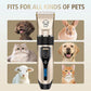 Professional Dog Hair Clipper All Metal Rechargeable Pet Trimmer Cat Shaver Cutting Machine Puppy Grooming Haircut Low Noice