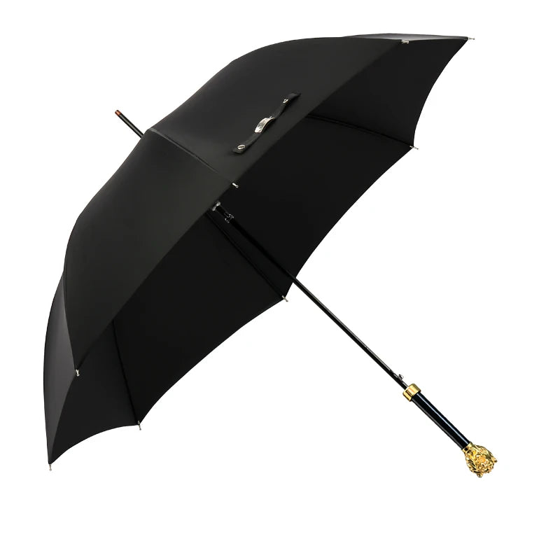 Golden Lion Long Handle Umbrella British Men's Business Light Luxury Sun Umbrella Windproof Large Rain Umbrellas Paraguas SY181