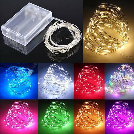 1M 2M 3M 5M 10M 20M 30M Copper Wire LED String lights Holiday lighting Fairy Garland For Christmas Tree Wedding Party Decoration