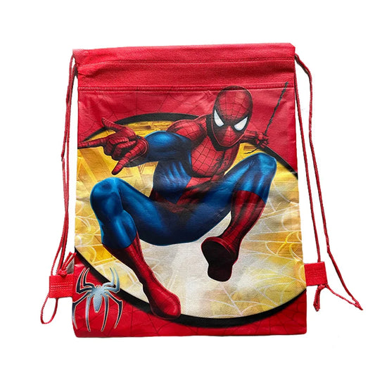 1/6 Pcs Spiderman Drawstring Bag Birthday Party Decoration Drawstring Kids Backpack Gift Bag Suitable for Birthday Party Supplie