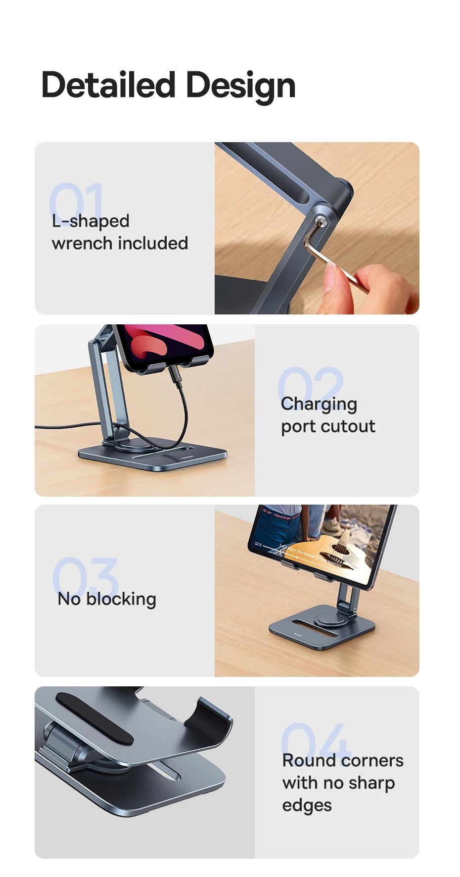 Baseus Tablet Stand For iPad Pro 12.9 11 Xiaomi Tablet Aluminum Desktop Holder For iPad Stand Bracket Mount Support Holder Stand