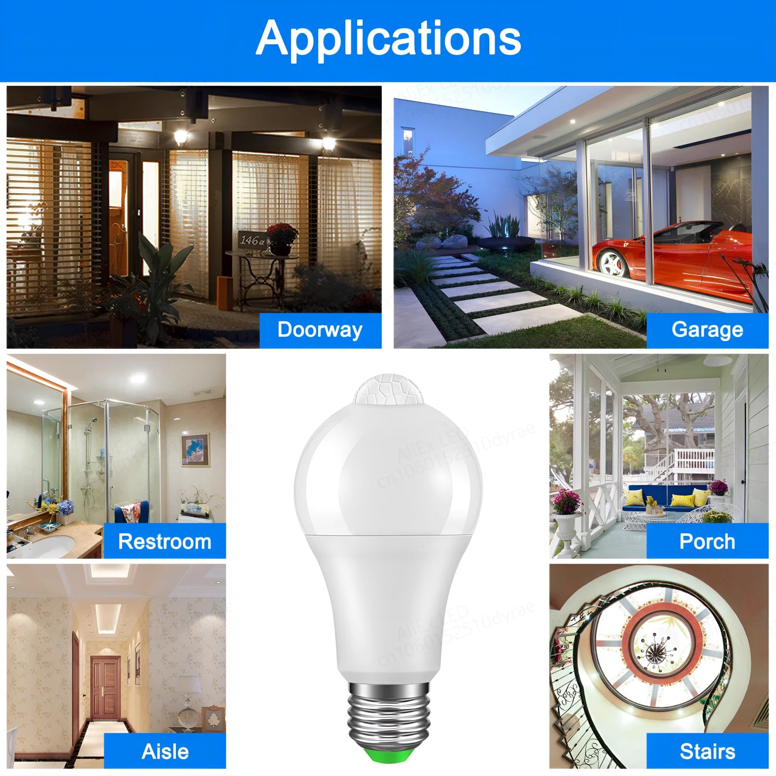 Motion Sensor Light 220V E27 20W 18W 15W LED Lamp Auto Smart Infrared Bulb Energy Saving Bombillas Home Porch