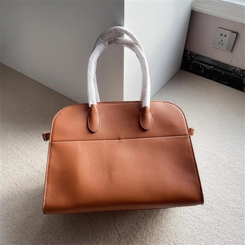 Tote Women's Bags Fashion Women's Bags Head Layer Cowhide Line Bags Dong Jie same Large Capacity Commuter Handbag