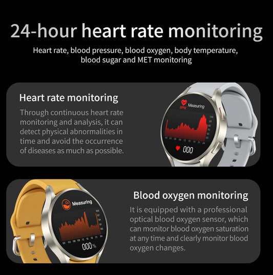 2025 New Smart Watch 24H Heart rate Health Monitor NFC GPS Tracker IP68 Sport Watch Men Women For Galaxy Watch 6 Smart watches