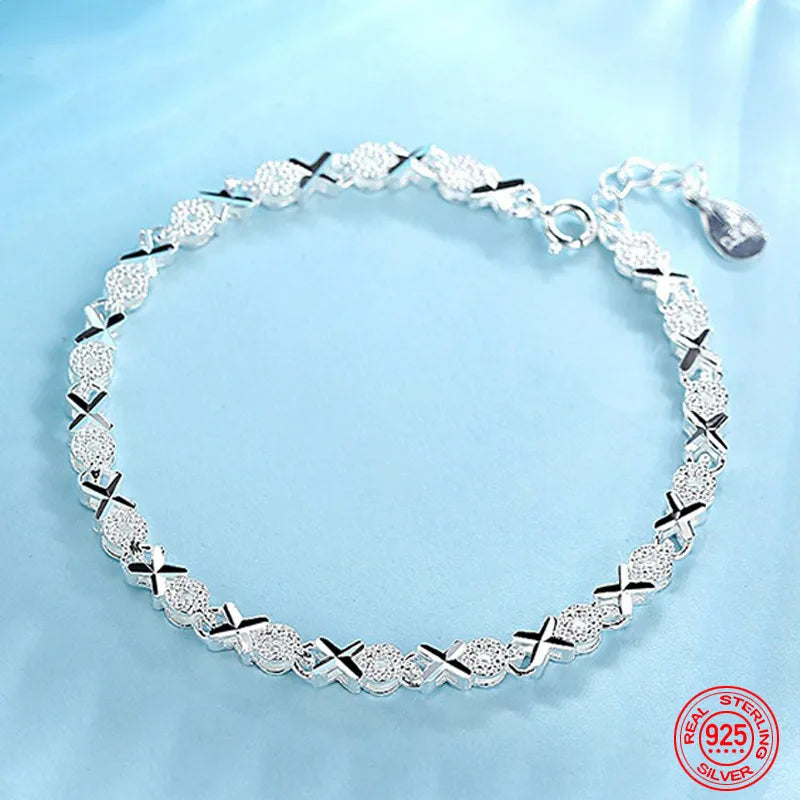 2024 New 925 Sterling Silver Fashion Multiple Styles Bracelet Chain For Women Fashion Wedding Party Beautiful Jewelry Gift