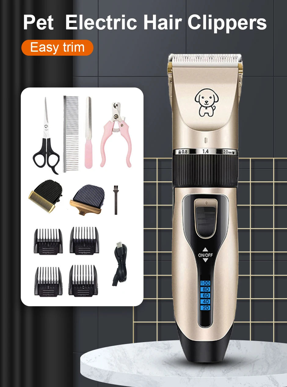 Dog Clipper Dog Hair Clippers Grooming (Pet/Cat/Dog/Rabbit) Haircut Trimmer Shaver Set PetsFader