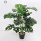 Simulation Monstera Plant Potted Floor Decor Turtle Leaf Artificial Bonsai Fake Tree Nordic Green Plant Home Garden Decoration