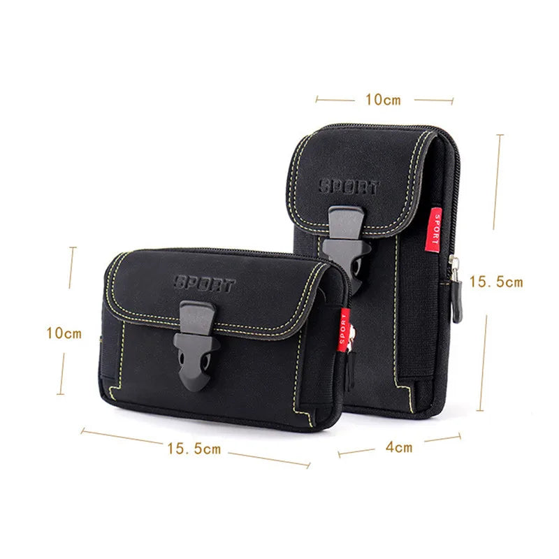 Men Multi-function Waist Bag Casual Mobile Phone Purse Pocket Outdoor Sports Tactical Pouch Belt Waist Pack Bag Running Pouch