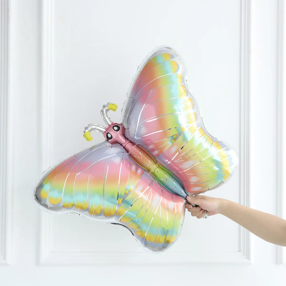 Large Butterfly Foil Balloon 3D Butterfly Fairy Helium Balloons Girls Birthday Party Decorations Kids Toy Gift Wedding Supplies