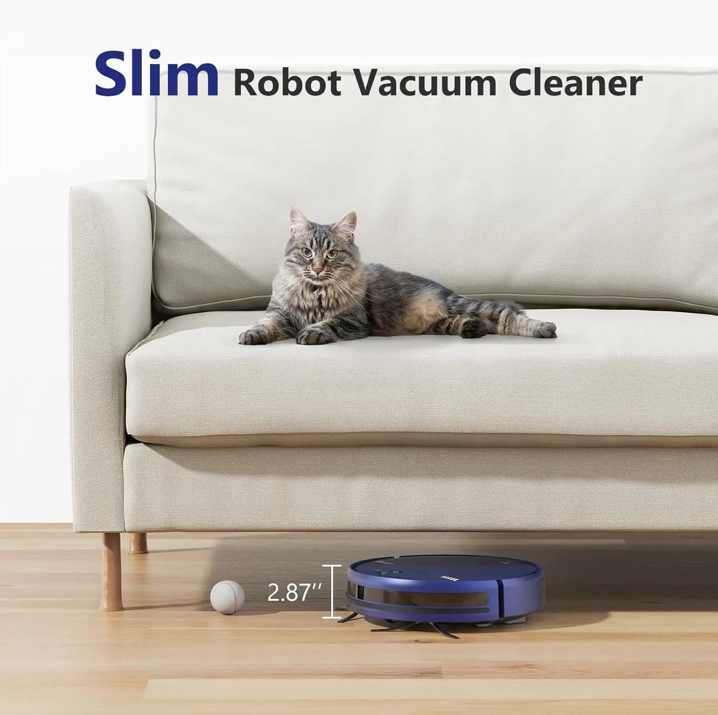 Vacuum and Mop Combo,  Robotic Vacuum Cleaner with Schedule, 2 in 1 Mopping Robot Vacuum with Water Tank an