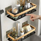 Punch-free Wall Mounted Bathroom Storage Organizer Shelf Shampoo Makeup Storage Rack For Kitchen Bathroom Accessories