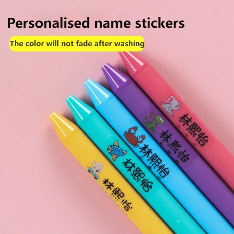 Personalised name stickers【14*46mm】Waterproof Tag Transparent Personalized Custom Name Sticker Kindergarten