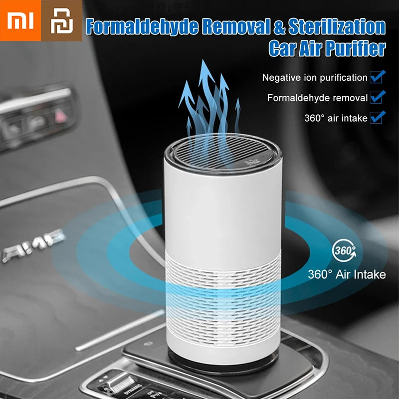 Xiaomi Youpin Car Air Purifier Desktop Filter Negative Ion Sterilization Odor Removal Air Freshener Purification Closet Mini