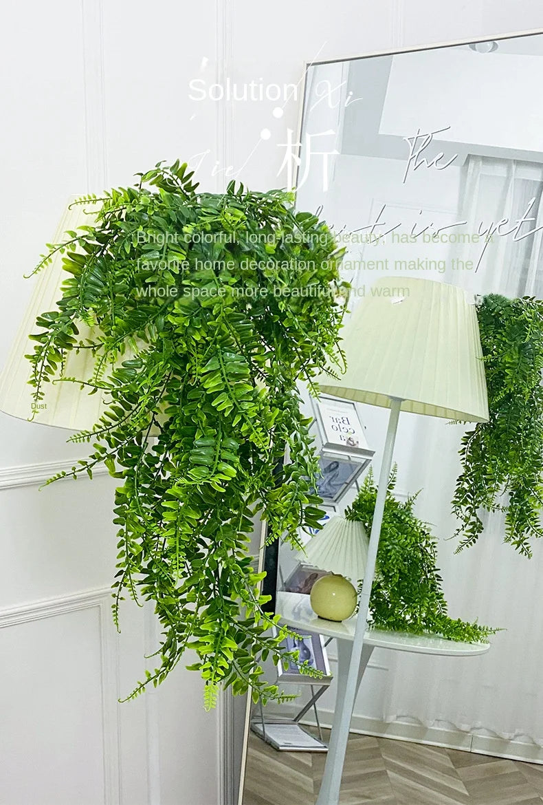 90cm Artificial Plant Vine Home Decoration Hanging Plastic Leaf Grass Garland Outdoor Wedding Party Decorations Fake Rattan Ivy