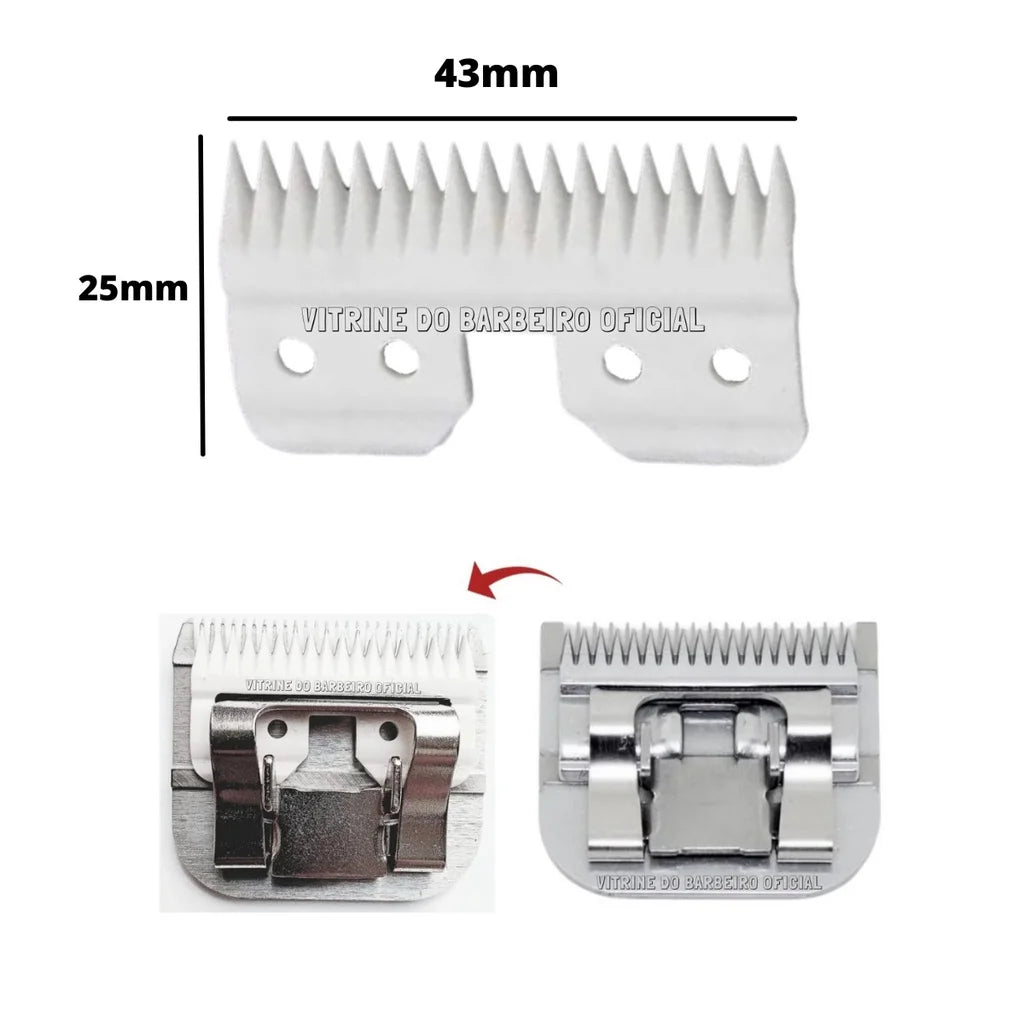 10pcs/lot 18 Teeth Ceramic Edge Carbon Coated Steel Pet Clipper Blade Dog Grooming Blade Electric Accessories for Andis Wahl