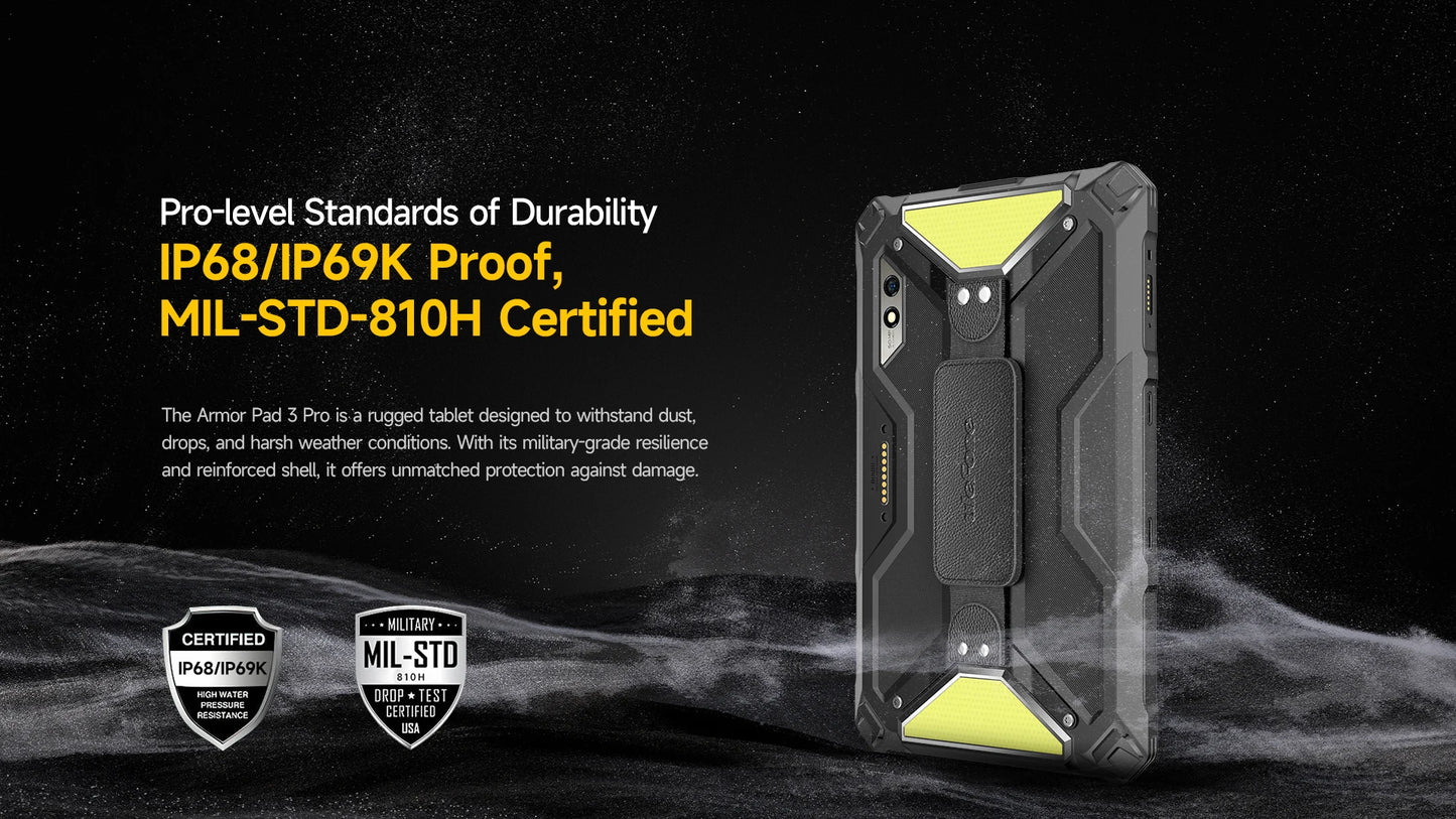 【World Premiere】Ulefone Armor Pad 3 Pro Rugged Tablet 33280 mAh MediaTek MT8788 16GB RAM(8+8) 256GB ROM 50MP 10.36"2K Android