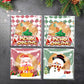 100pcs Christmas Cookie Candy Bags Self Adhesive Gift Packaging Biscuit Snack Bag New Year 2024 Noel Navidad Xmas Party decor