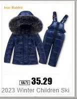 2024 Winter Down Jacket for Girl clothes Kids Overalls Snowsuit Baby Boy over coat Toddler New Year Clothing Set parka real fur