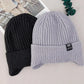 Outdoor Men Winter Knitted Hat Plush Warmth Peaked Cap Earmuff Casual Fashion Faux Fur Lined Bomber Hats Cycling Ear Protection