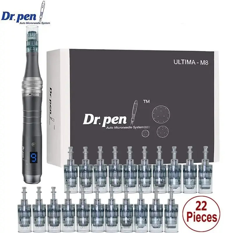 Dr pen Ultima M8 Microneedling Pen Electric Wireless Dermapen M8 With 22pcs Cartridges Microneedle Needling Skin Care Machine