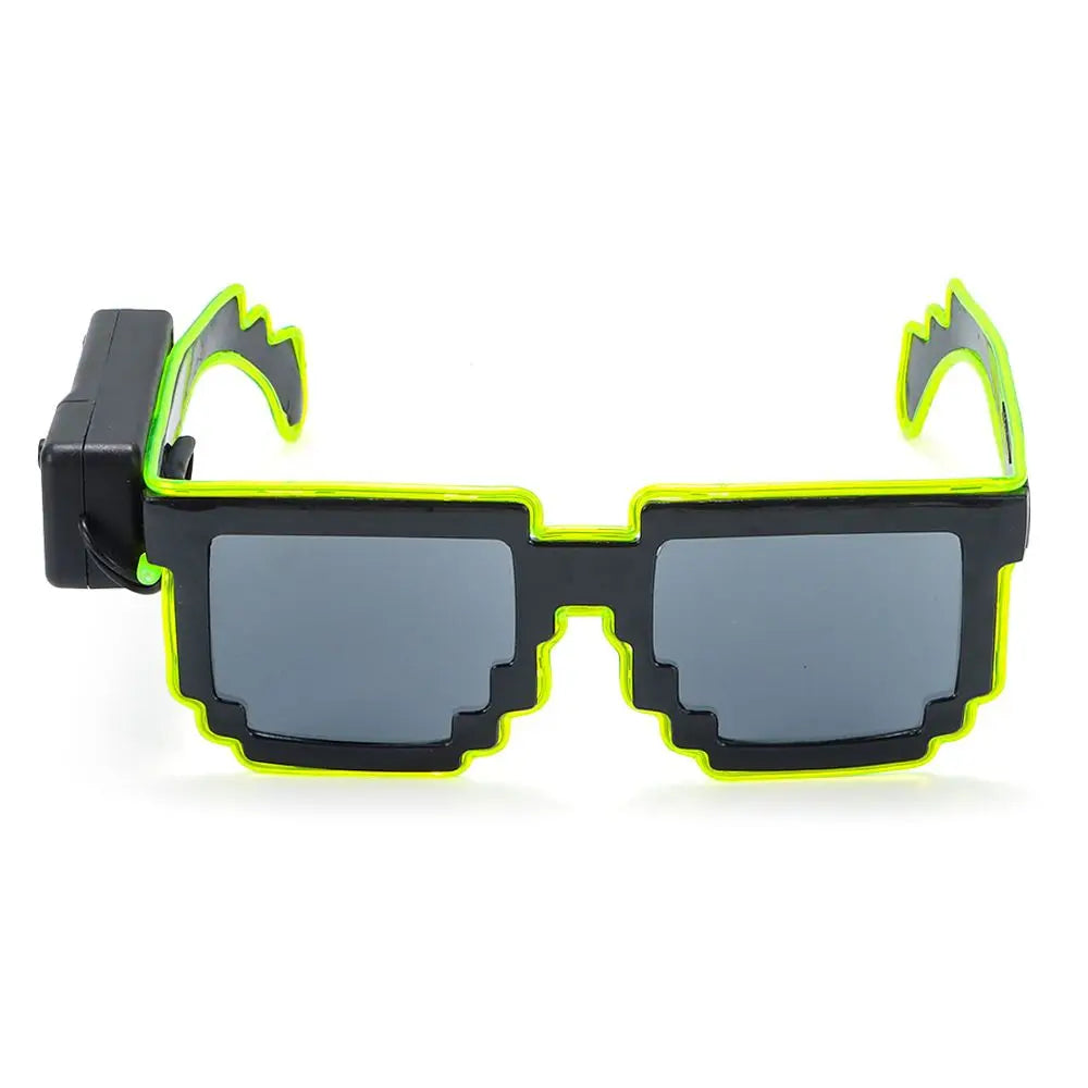 Wireless Mosaic LED Glasses Halloween Christmas Birthday Neon Party Nightclubs Neon Rave Shades