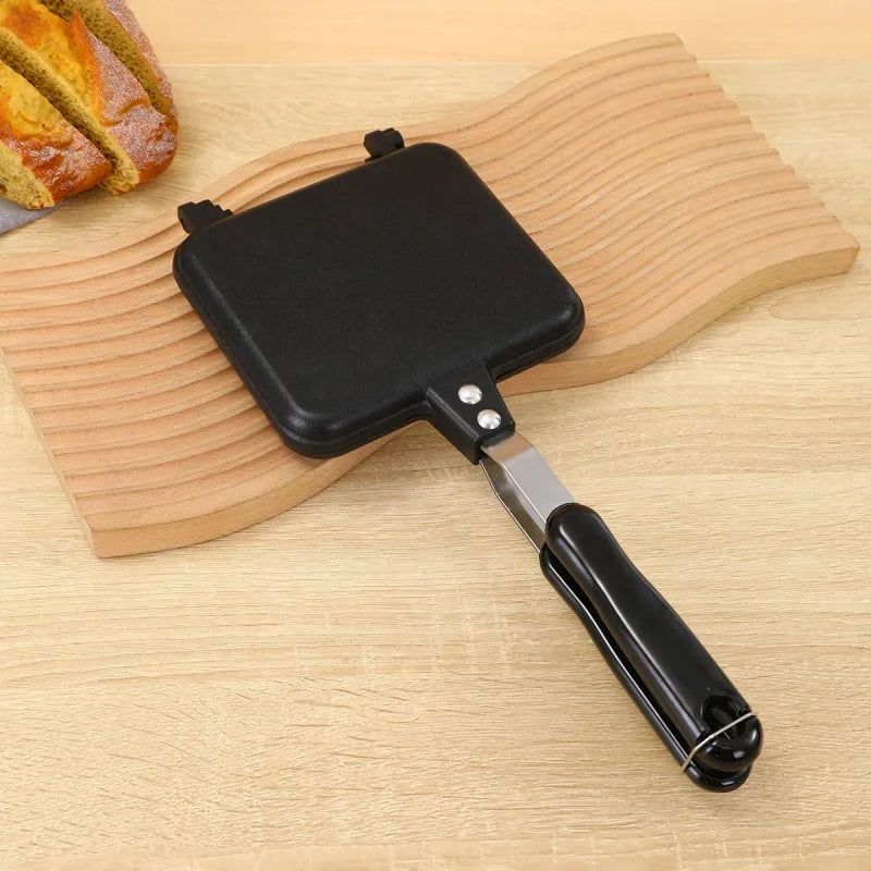 Aluminum Frying Pan Double-sided Non Stick Pans Breakfast Sandwich Bread Mold Fried Eggs Steak Baking Pan Household Cooking Tool