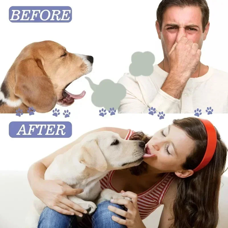 Pet Teeth Cleaning Spray Oral Care Remove Tooth Stains Keep Fresh Breath for Cats and Dogs Whitening  Remove bad breath