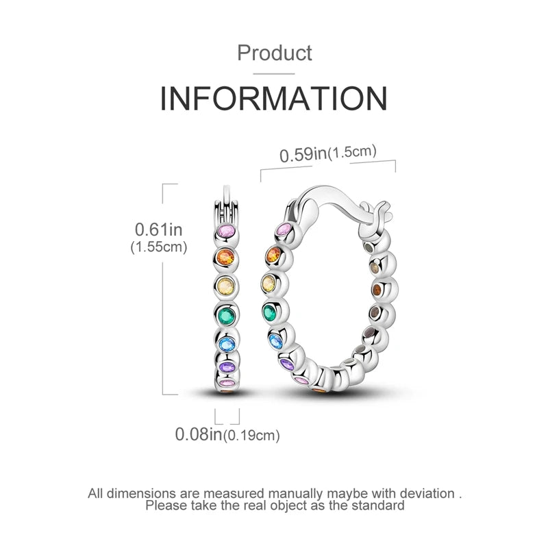 Bulbusbow Luminous Shell Women Earrings Original 925 Sterling Silver Pave CZ Star Moon Hoop Earrings Engagement Wedding Jewelry