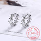 Real 925 Sterling Silver Hoop Earring Barbed Wire Ear Cuff Clip On S925 Earrings Wedding Party Gift For Women Girl Teen Jewelry