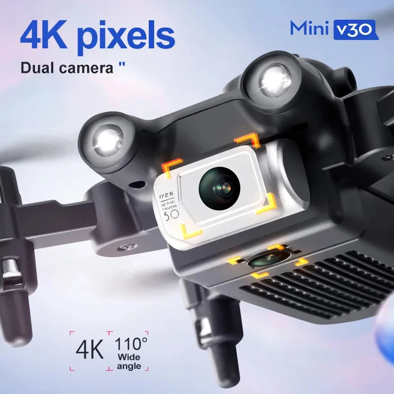 طائرة بدون طيار صغيرة XIAOMI 4DRC V30 مزودة بكاميرا عالية الدقة 4K 1080P FPV RC طائرات بدون طيار احترافية بخمسة جوانب لتجنب العوائق لعبة طائرة بدون طيار