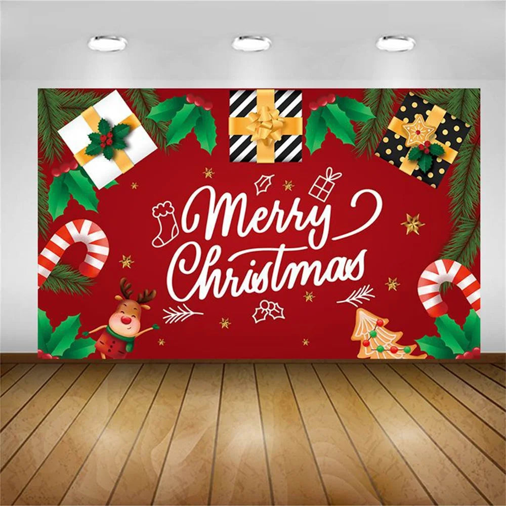 1~8PCS Photo Decoration Take Pictures Holidays Outdoor Indoor Party Christmas Decoration Supplies Essential Banner Background