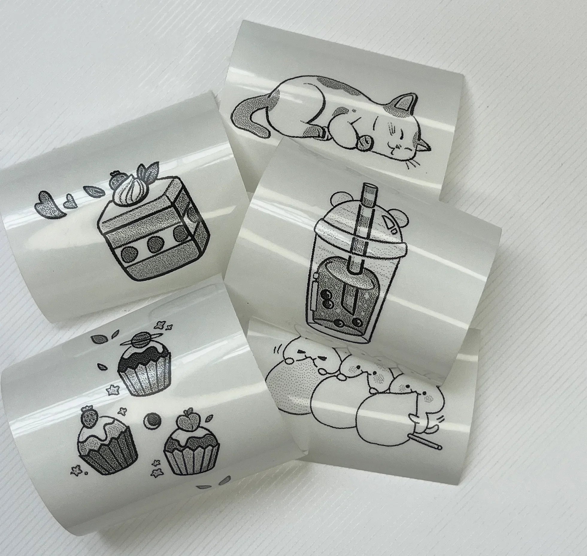 Mini Printer Paper Transparent Thermal Sticker Paper scrapbook Self-adhesive Printer Paper Printer For Photos Notes For peripage