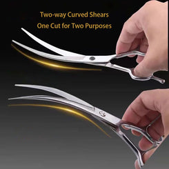 Pet Grooming Scissors Dog Hair Professional Trimming Scissors Set Teddy Haircutting Bent Scissors Pet Clippers Portable Sets