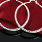 Charms fine 925 Sterling Silver 5CM circle hoop Earrings for Women fashion Pretty wedding party Jewelry Holiday gifts