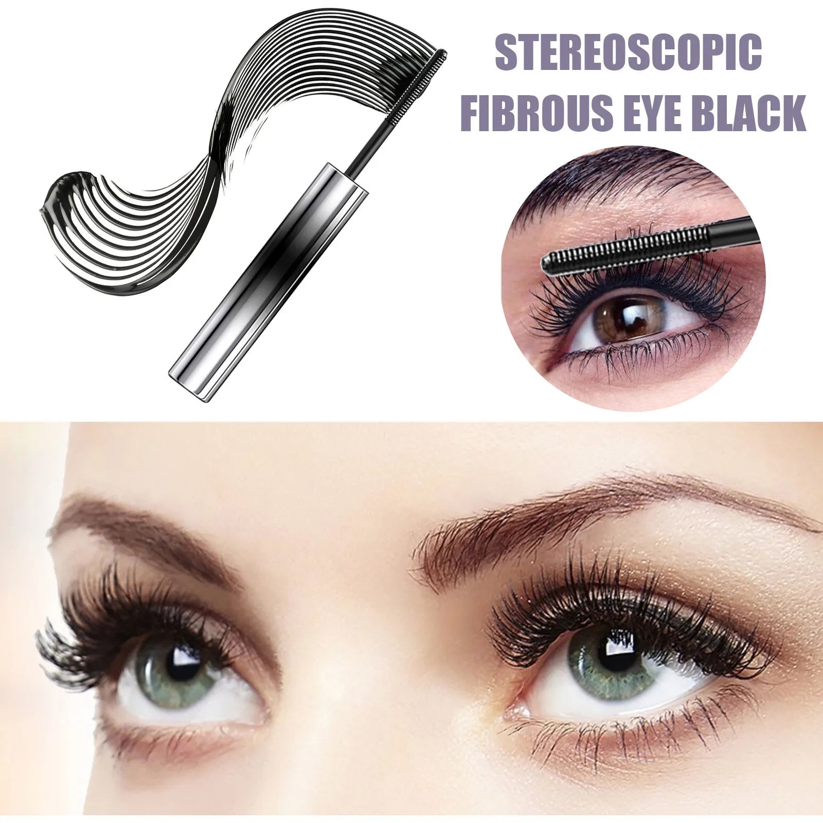 3d Curling Eyelash Iron Mascara, Bristleless Mascara, Washable Extra Slim Metal Mascara 2024 Suministros Para Fiestas