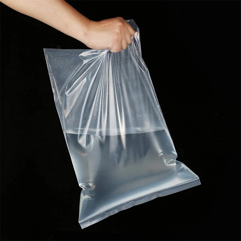 High-quality Bulbusbow thick zipper sealed clear plastic storage bags, perfect for organizing small jewelry items or securely packing food. Features a reclosable zipper for easy access and durability